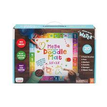 Mega doodle mat kit box, 'Draw with Water' theme and 20 art tools