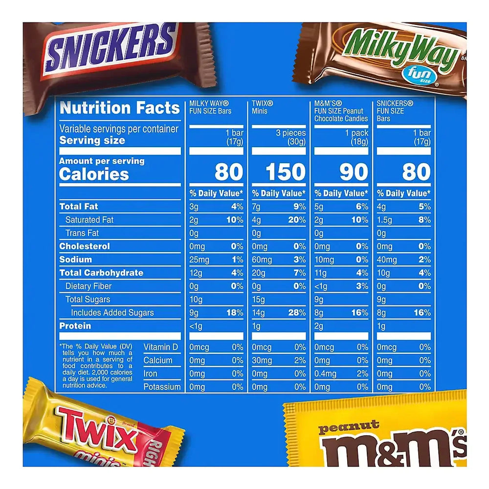 Snickers, M&M's, Milky Way & Twix Halloween Chocolate Candy Variety Pack, Bulk Bag, 115 ct. - USA MEGA SHOP