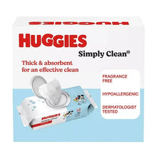 Simply Clean baby wipes box with fragrance-free and hypoallergenic features