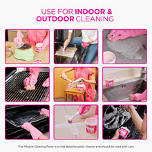 Pink Stuff cleaning paste tub shown for indoor and outdoor cleaning