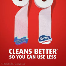 Charmin Ultra Strong toilet paper rolls, white diamond-weave texture on package