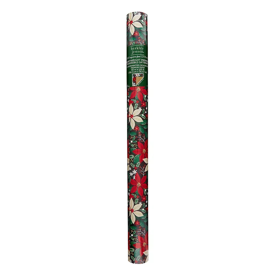 Berkley Jensen 300 sq. ft. Reversible Christmas Gift Wrap, Floral and Dots - USA MEGA SHOP
