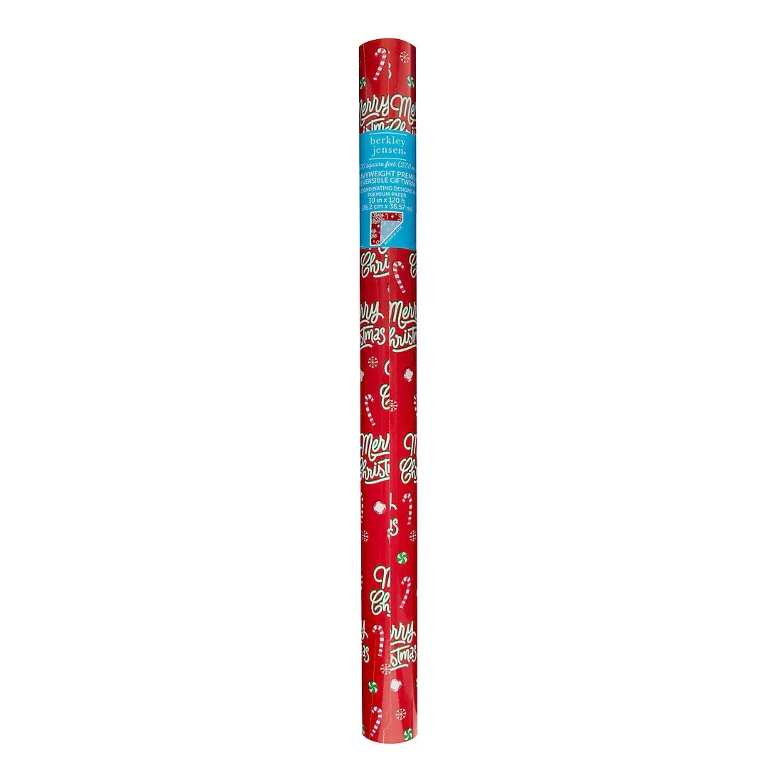 Berkley Jensen 300 sq. ft. Reversible Christmas Gift Wrap, Merry and Snowflakes - USA MEGA SHOP