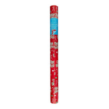 Reversible Christmas gift wrap roll with red Merry Christmas pattern