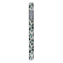 Berkley Jensen Christmas gift wrap roll with pine trees and grey plaid