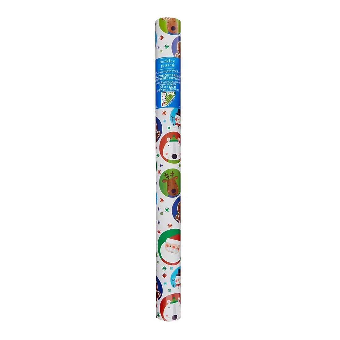 Berkley Jensen 300 sq. ft. Reversible Christmas Gift Wrap, Icons and Dots
