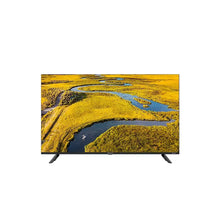 32-inch HD Roku TV with black bezel and legs, showing a desert landscape on screen