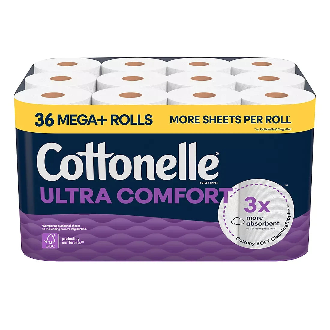 Cottonelle Ultra Comfort Mega+ Toilet Paper, 36 pk./269 sheets per roll - USA MEGA SHOP