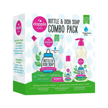 Bottle & dish soap combo pack with pink-pump bottles, fragrance-free