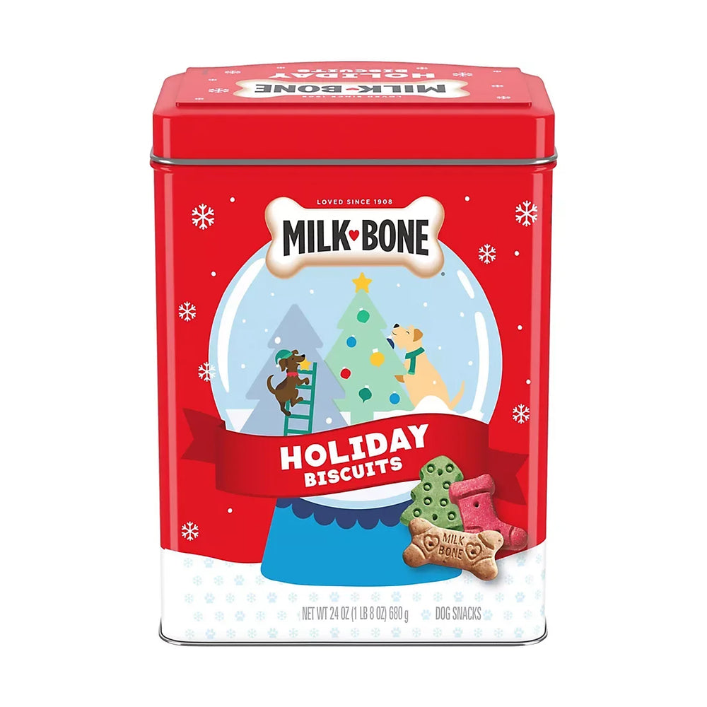 Milk-Bone Holiday Dog Treats, 24 oz. Collectible Tin - USA MEGA SHOP