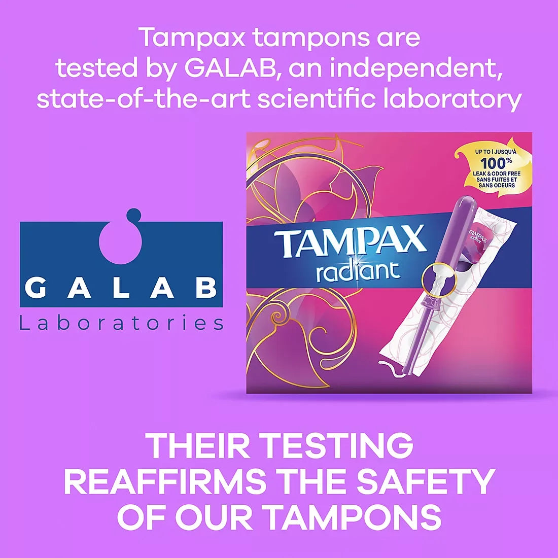 Tampax Radiant Feminine Care Tampons for Women, Regular/Super/Super Plus, Unscented, 77 ct. - USA MEGA SHOP