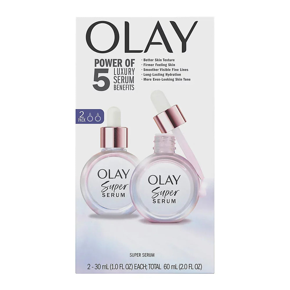 Olay Super Serum 60 mL, Bottles, 2 pk./1.0 fl. oz. - USA MEGA SHOP