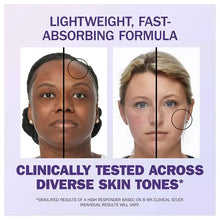 Olay Super Serum box showing two faces side by side and diverse skin results
