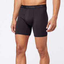 Men's black boxer briefs, 32 COOL waistband, breathable stretch mesh