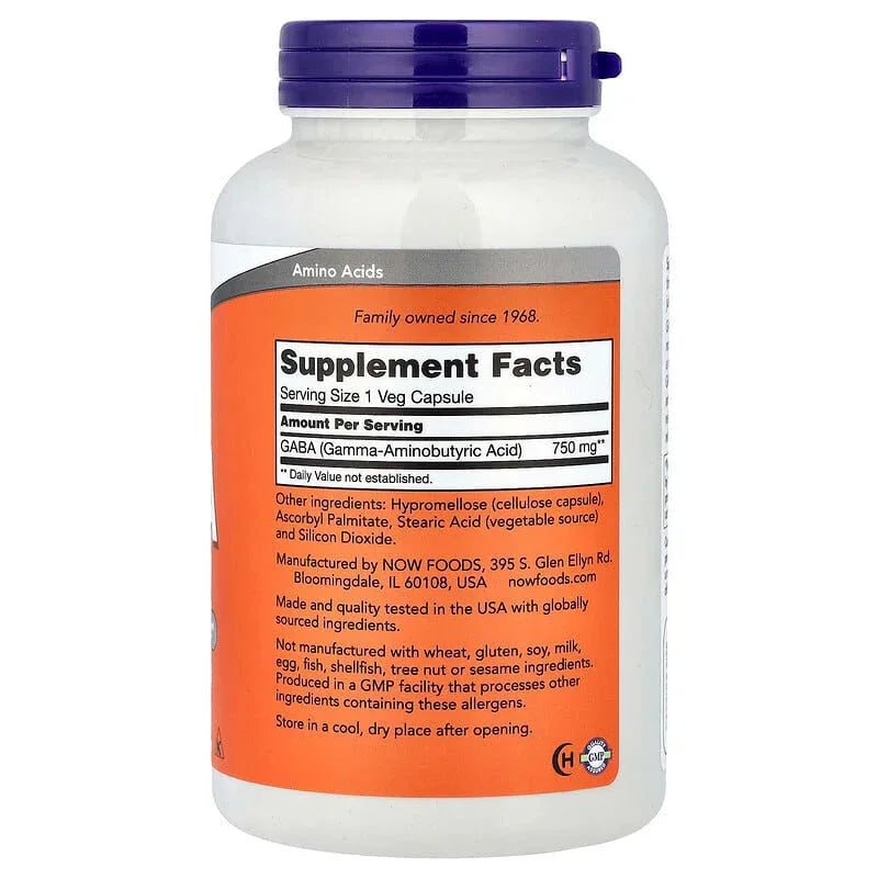 NOW Foods, GABA , 500 mg & 750 mg - USA MEGA SHOP