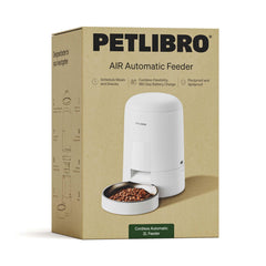 Petlibro 2L Air Automatic Cat Feeder, Battery-Operated Food Dispenser with 180-Day Battery Life, AIR Timed Feeder for Cats & Dogs, White - USA MEGA SHOP