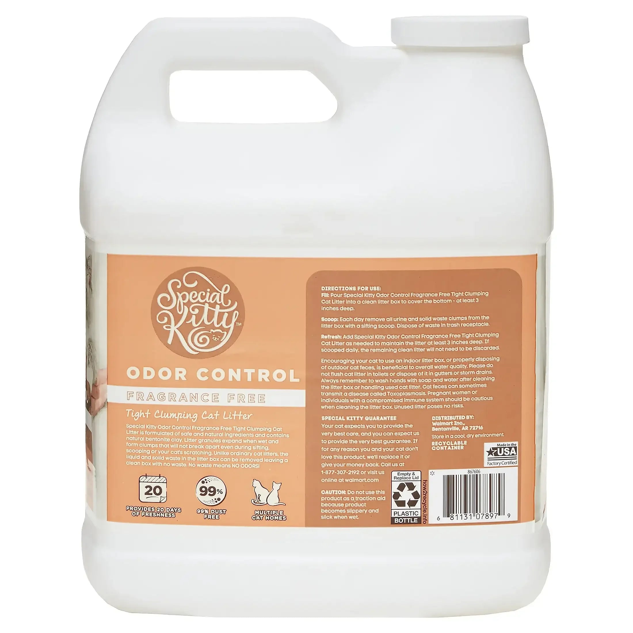 Special Kitty Scoopable Tight Clumping Cat Litter, Fragrance Free, 14 lb - USA MEGA SHOP