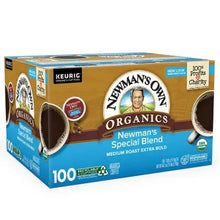 Newman’s Own Organics Special Blend K-Cup box, 100-count with side pod openings
