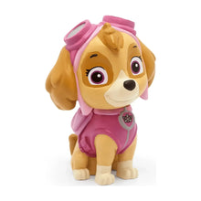 Paw Patrol audio toy figurine of a pink pup in a close-up