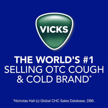 Vicks promotional ad card with shield logo and cough & cold brand claim