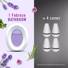 Febreze bathroom air freshener device and four cone fragrance holders