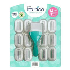Schick Intuition Sensitive Care Women's Razor With Natural Aloe, 1 Razor Handle & 12 Refill Blades - USA MEGA SHOP