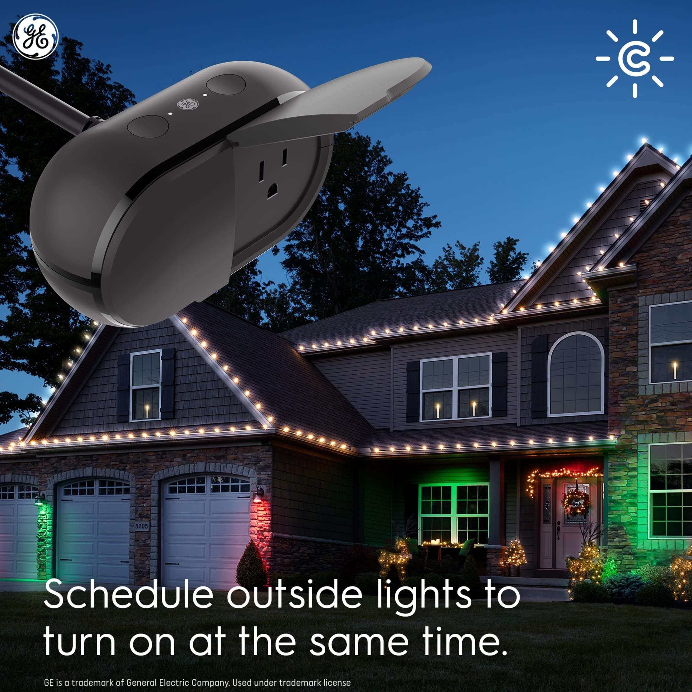 GE Cync Outdoor Smart Plug, Works with Alexa and Google, Matter Compatible, 1 Pack