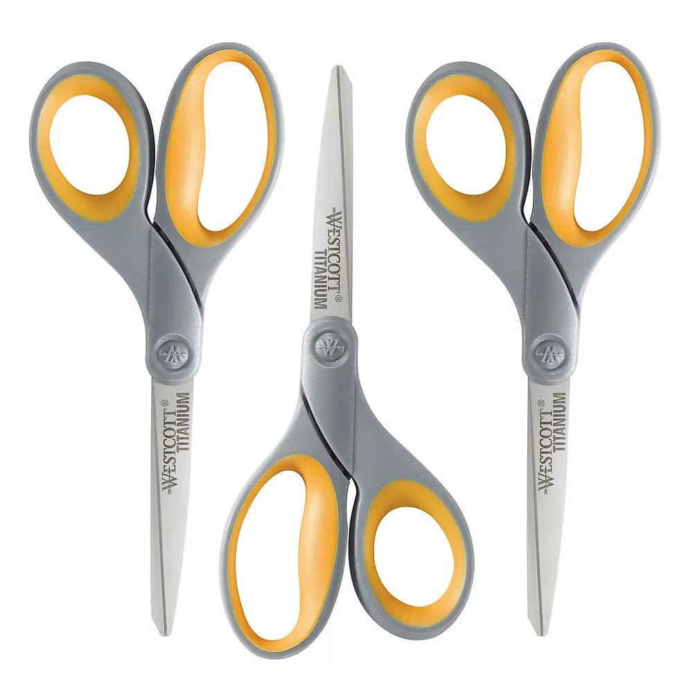 Westcott 8" Titanium Bonded Scissors 3 pk. - USA MEGA SHOP