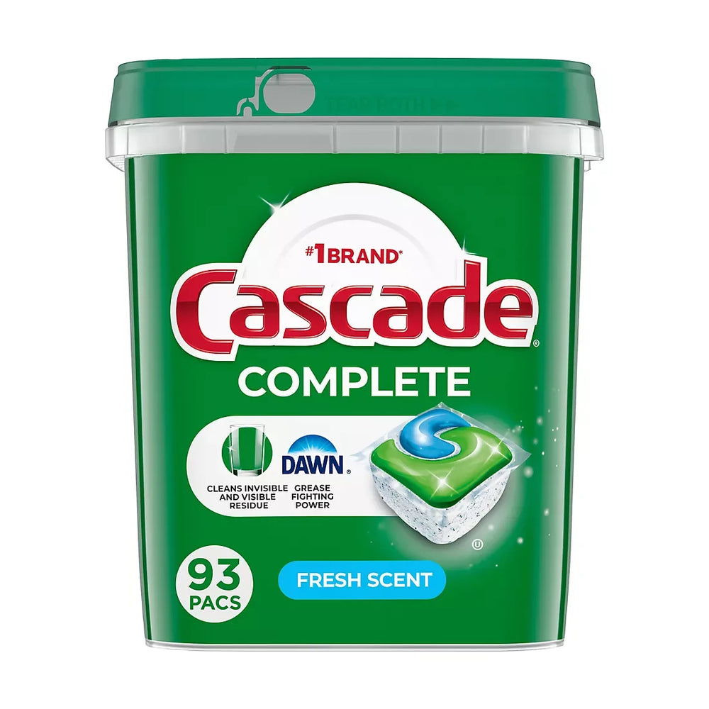 Cascade Complete Dishwasher Pods, Detergent & Soap - Fresh Scent, 93 ct. - USA MEGA SHOP