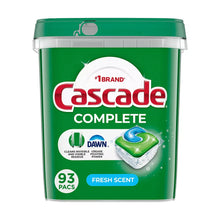 Cascade Complete dishwasher detergent bucket, Fresh Scent, 93-count