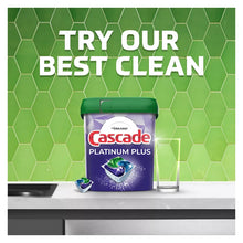 Cascade Platinum Plus dishwasher detergent tub