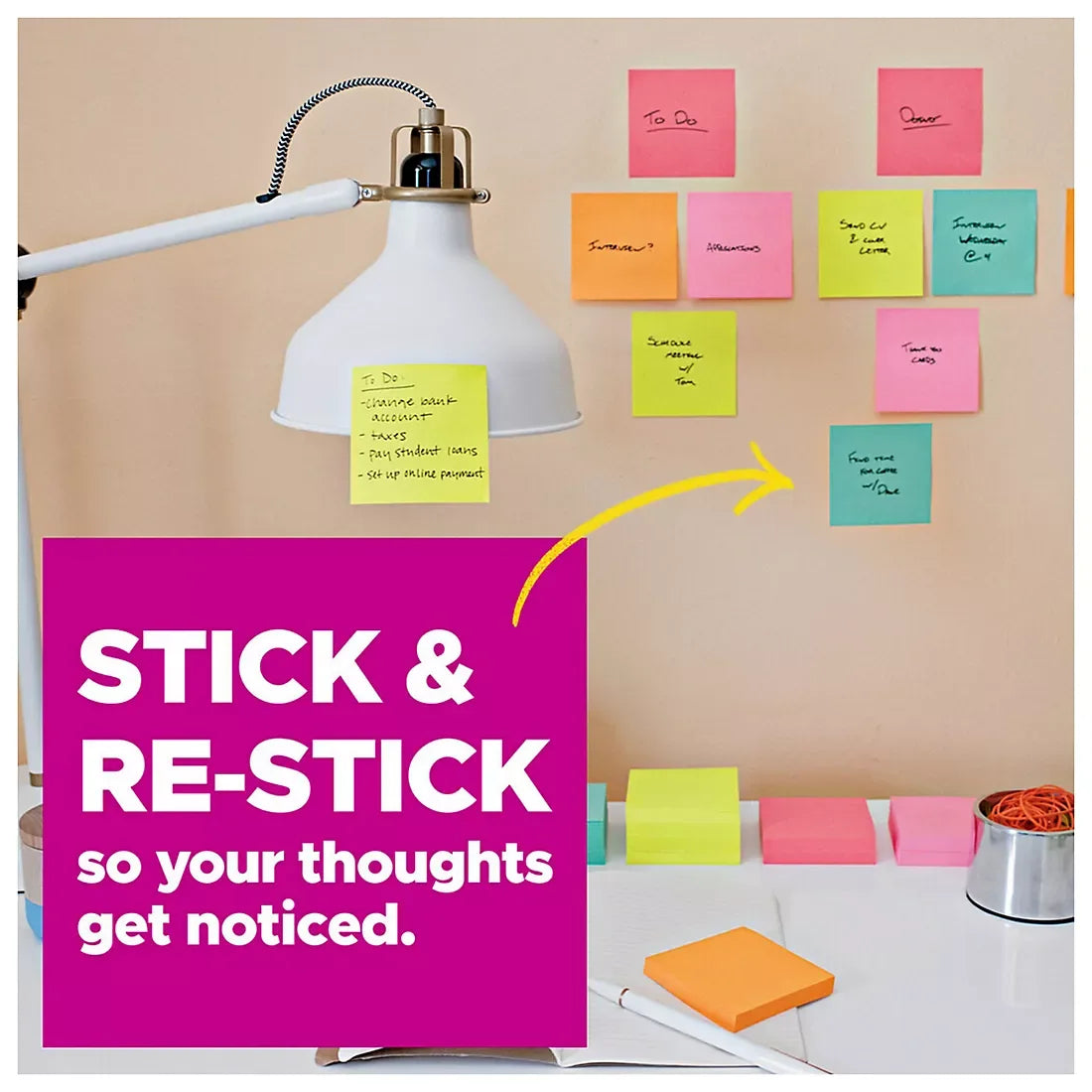 Post-it Super Sticky Notes, 4" x 6", Supernova Neons Collection, Lined - USA MEGA SHOP