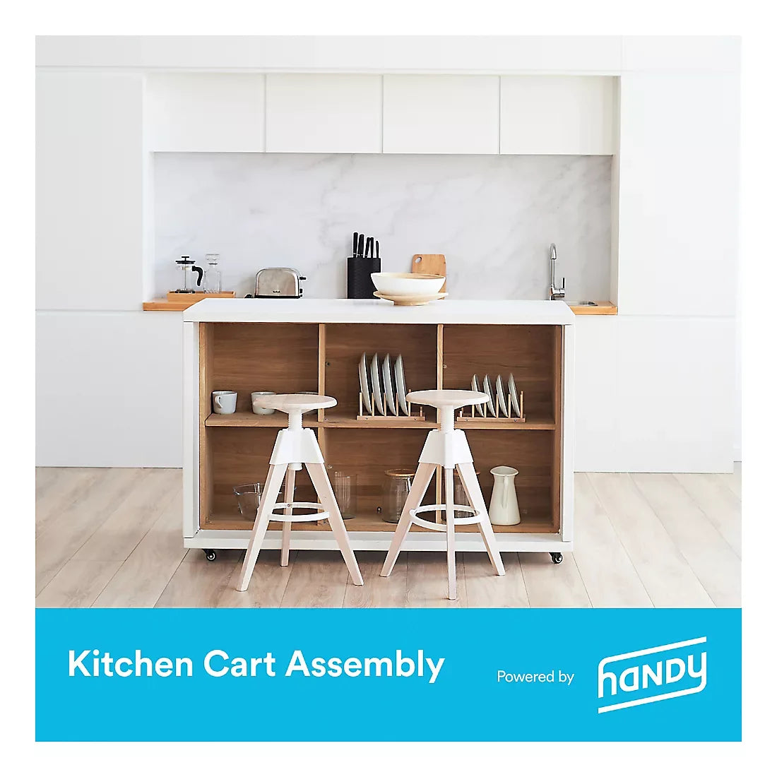 Handy Kitchen Cart Assembly - USA MEGA SHOP