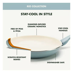 GreenPan Rio 10-Pc. Cookware Set - Blue