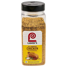 Lawry's All Purpose Chicken Seasoning jar with front label and black lid