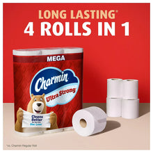 Charmin Ultra Strong toilet paper mega pack with 4 rolls and 4-in-1 label