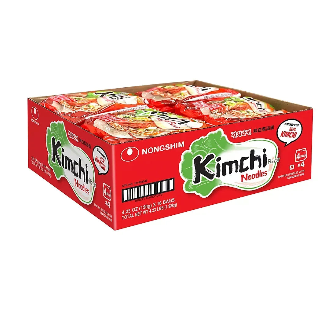 Nongshim Kimchi Ramyun Noodle Soup, 16 pk./4.2 oz. - USA MEGA SHOP