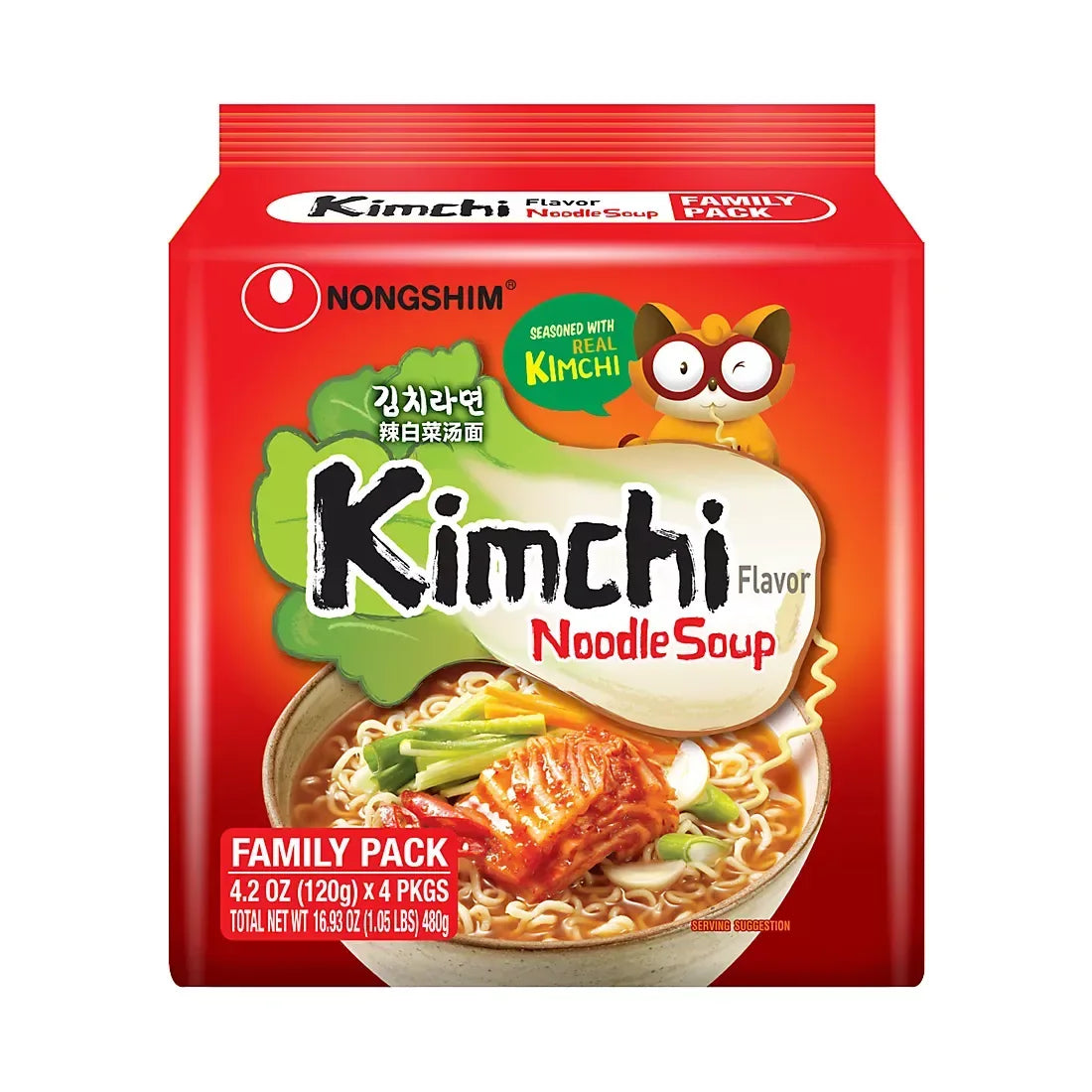 Nongshim Kimchi Ramyun Noodle Soup, 16 pk./4.2 oz. - USA MEGA SHOP
