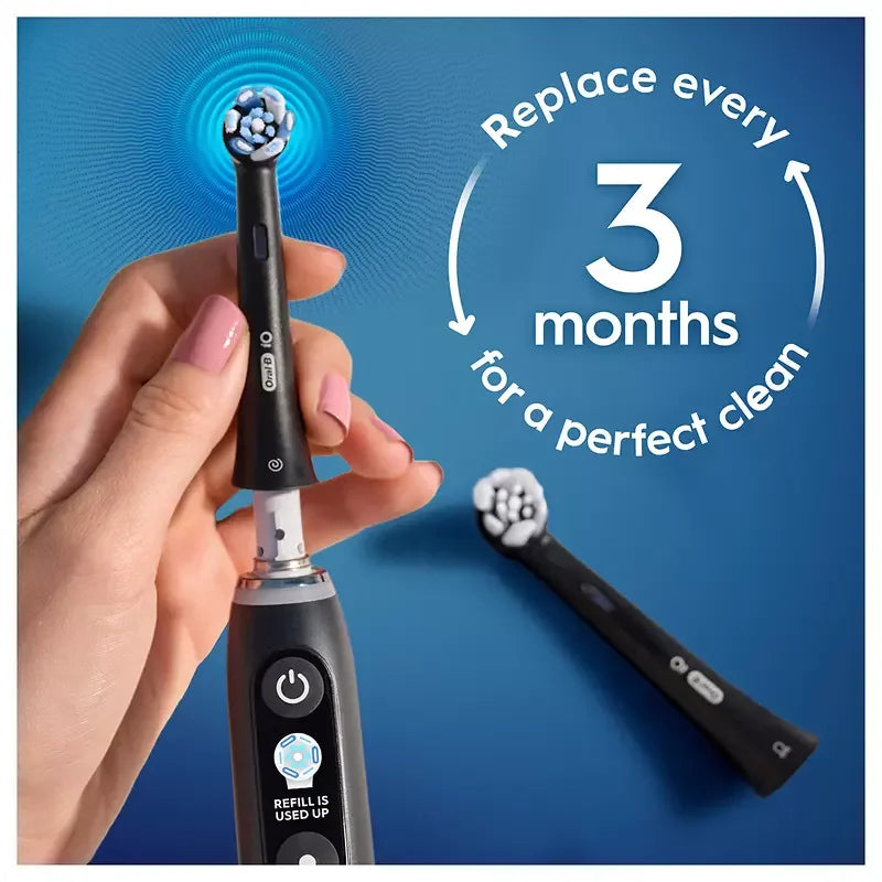 Oral-B iO Ultimate Clean Replacement Brush Heads, Black and White, 8 ct. - USA MEGA SHOP