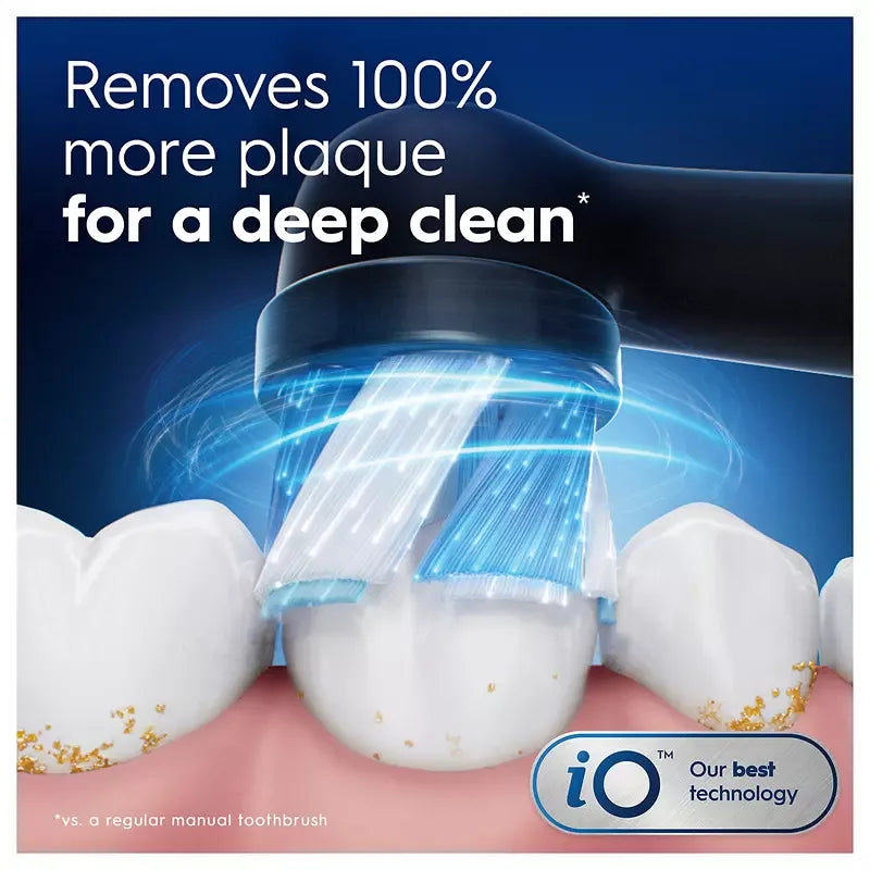 Oral-B iO Ultimate Clean Replacement Brush Heads, Black and White, 8 ct. - USA MEGA SHOP