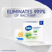 Antibacterial & sensitive aloe deodorant bar soap box, 16 large bars