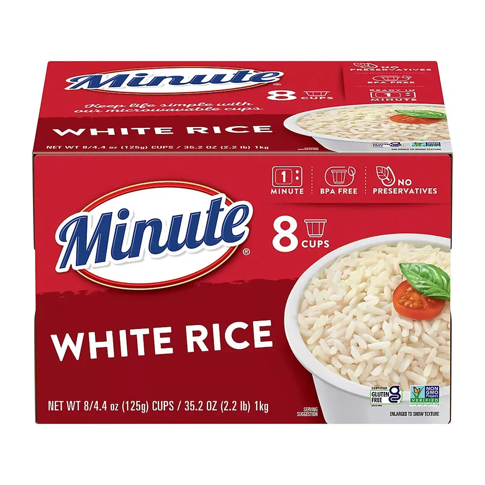 Minute White Rice Cups, 8 pk./4.4 oz. - USA MEGA SHOP