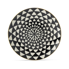 Thyme & Table Medallion 12-Piece Ceramic Dinnerware Set Black and White - USA MEGA SHOP