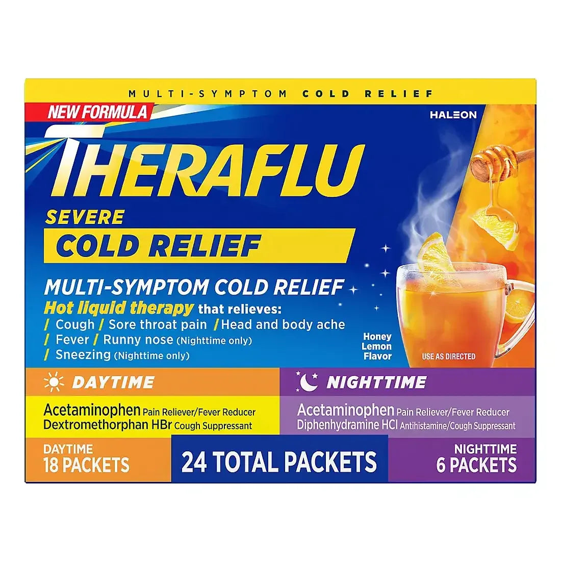 Theraflu MultiSymptom Severe Cold Relief Medicine/Nighttime Severe Cold and Cough Relief, 24 ct. - USA MEGA SHOP