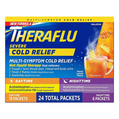 Theraflu MultiSymptom Severe Cold Relief Medicine/Nighttime Severe Cold and Cough Relief, 24 ct. - USA MEGA SHOP