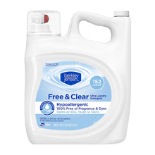Ultra laundry detergent bottle, white jug with blue Free & Clear label, 152 loads