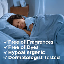 Free & Clear laundry detergent with on-pack claim text: Free of fragrances and dyes