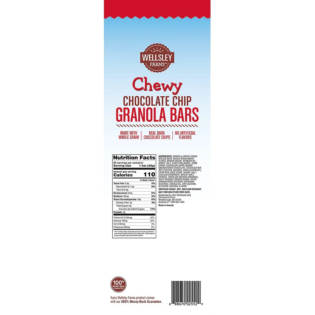 Wellsley Farms Chewy Chocolate Chip Granola Bars, 60 ct. - USA MEGA SHOP