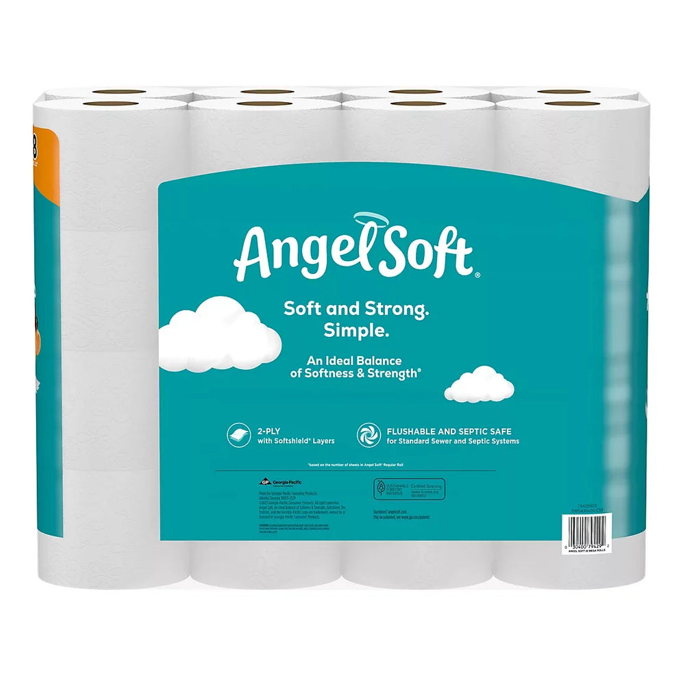 Angel Soft Mega Roll Toilet Paper, 32 pk./320 sheets per roll - USA MEGA SHOP