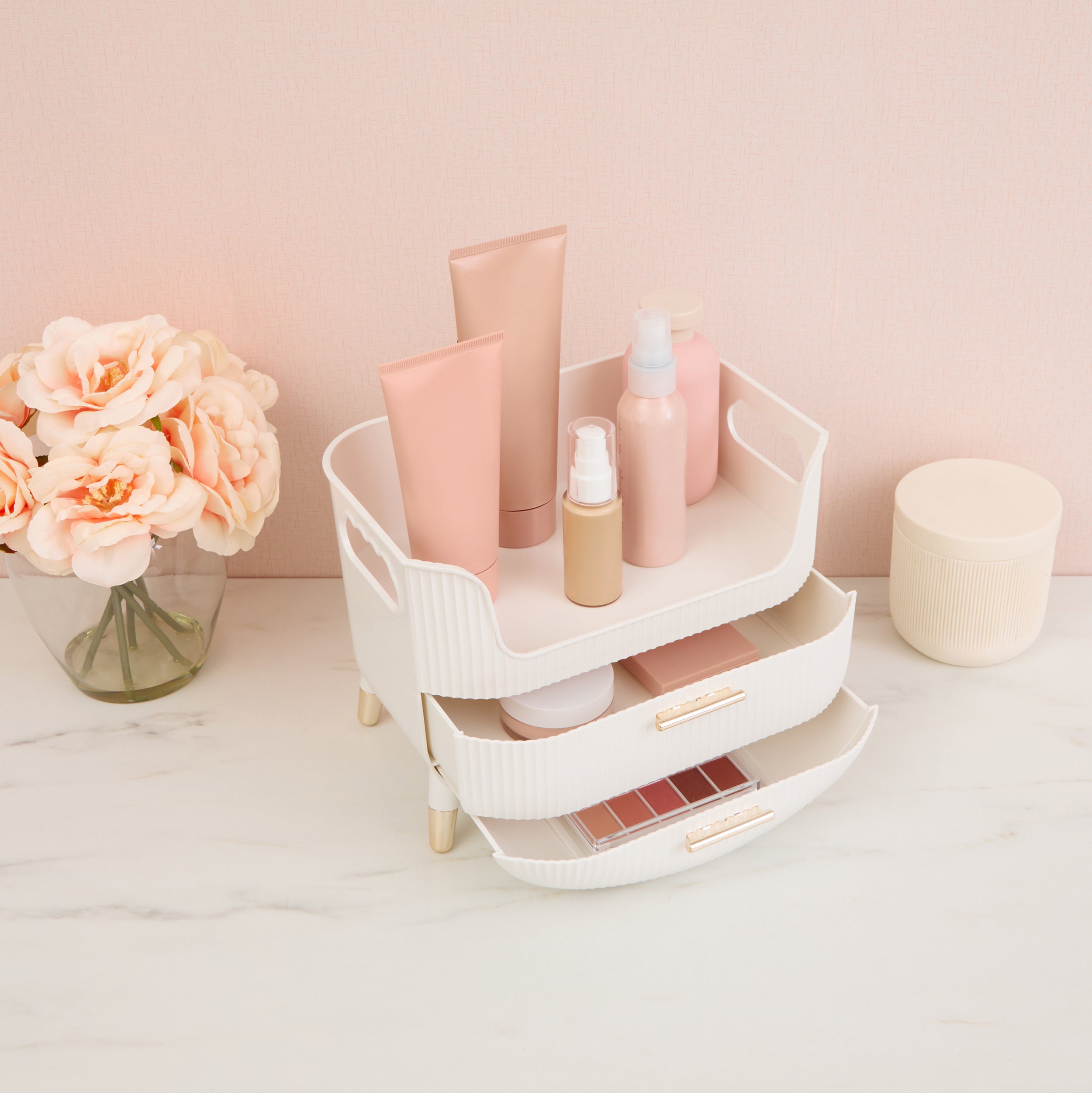 Luxury Beauty Organizer with Versatile Makeup Storage Drawers